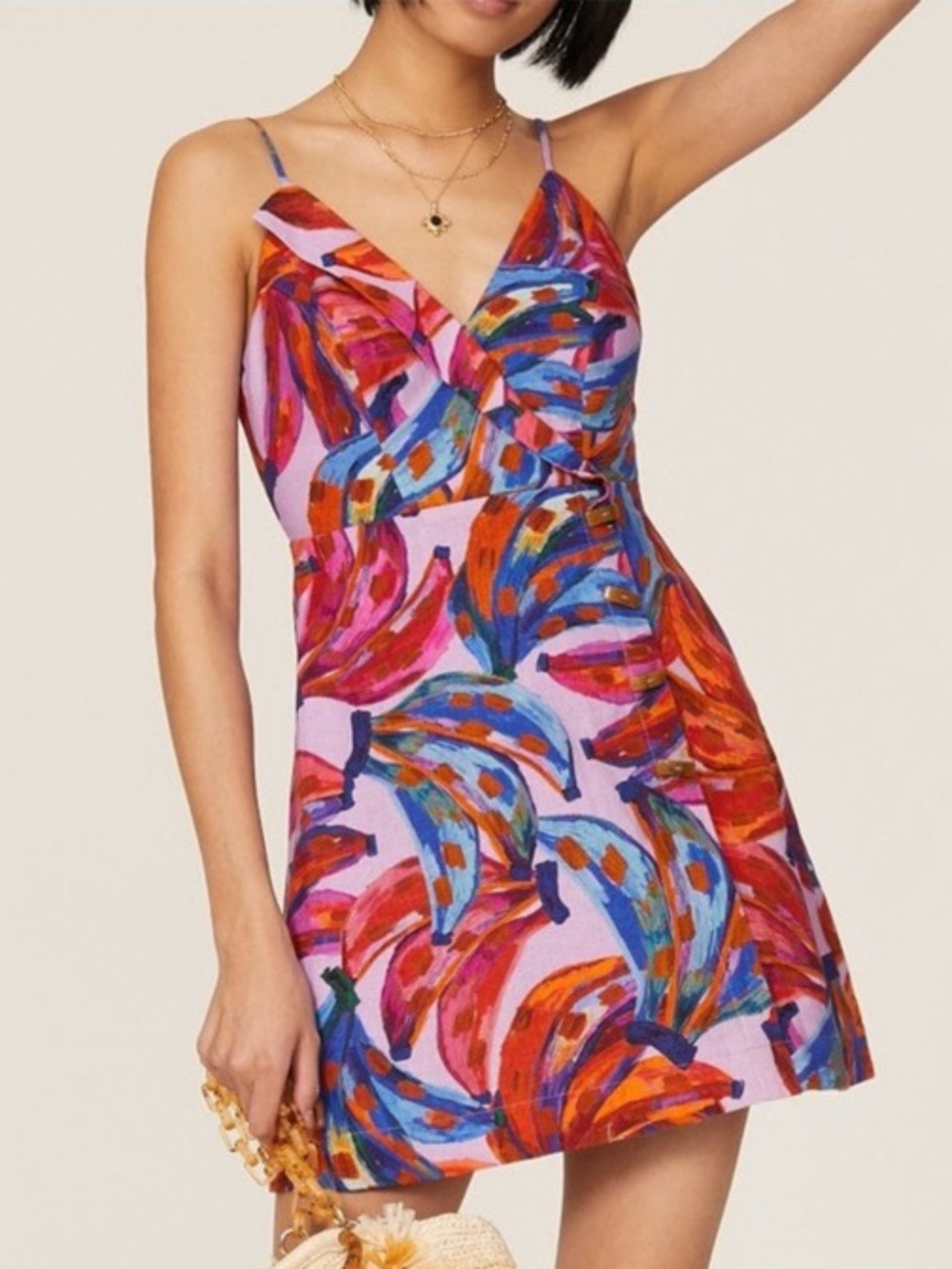 FARM Rio Pink Multi-Color Spaghetti Strap Mini Dress - Picture 2 of 6